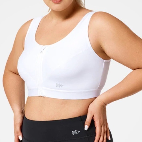 Yvette Zip Front Fitness Training Gym Sports Bra - Picture 1 of 16